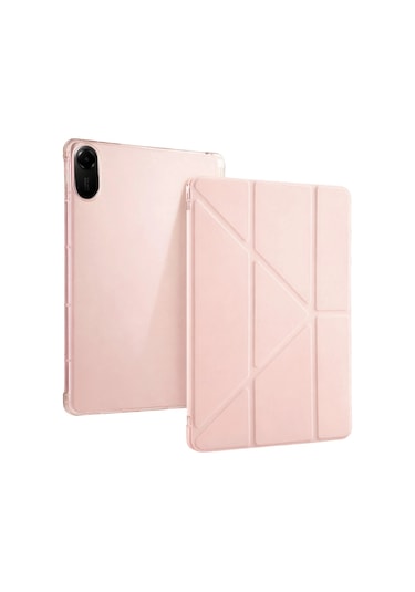Xiaomi Redmi Pad 2 Kalemlikli Mars Tablet Kılıfı - Rose Gold Arka Kapak