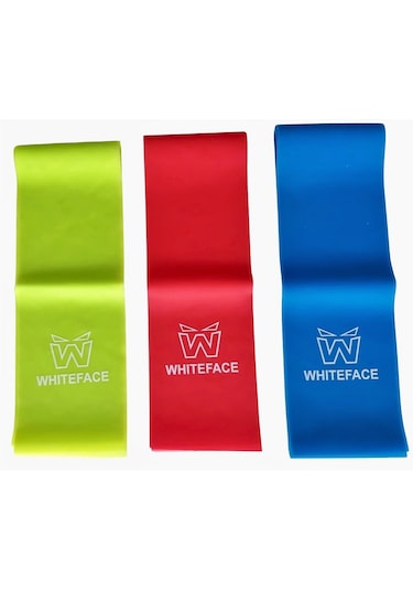 WHİTEFACE 3'LÜ PİLATES BANDI SETİ (HAFİF-ORTA -SERT) 7.5 CMX90 CM