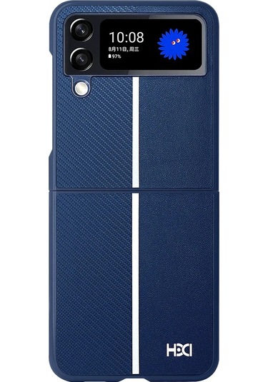 Samsung Galaxy Z Flip 4 Kılıf Hbc-155 Lizbon Kapak - Lacivert