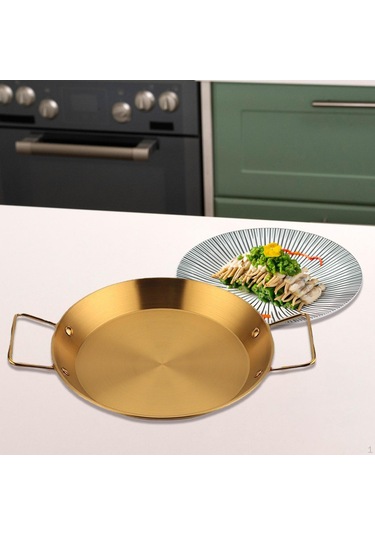 Kore Ramen Pot Anında Erişte Mutfak Tencere Tencere Çift Kulak Tavası Kuru Paslanmaz Çelik 28cm