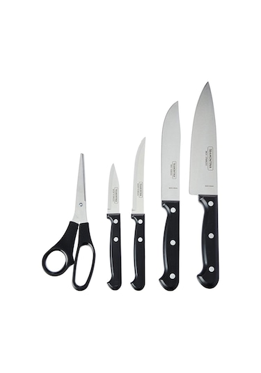 Tramontina Ultracorte 6 Parça Bloklu Bıçak Seti Siyah