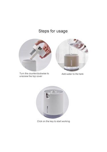 Wt-h16 Usb Şarjlı Su Desenli Atomize Nemlendirici, Renkli Gece Işıkları, Su Tankı Kapasitesi: 300 Ml Mavi