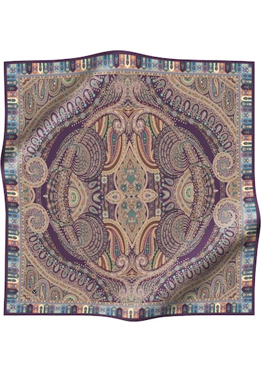 Twill İpek Eşarp Mürdüm-1 - 60776 Mürdüm