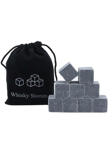 Suntek 9 Adet Viski Taşları Mermer Buz Küpleri, Yeniden Gri