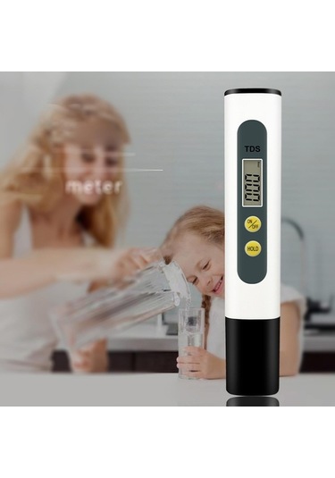 Trendooze Homyl Ev Su Sayacı Test Cihazı Lcd Ekran, İç Mekan Kullanımı Siyah