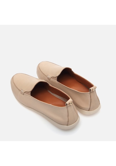Hotiç Hakiki Deri Bej Kadın Loafer 01ayh285970a310 Bej