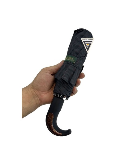 April A-226g A1 Baston Sap 10 Telli Tam Otomatik Şemsiye Siyah