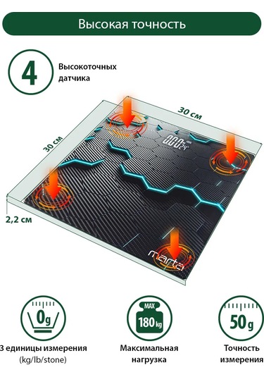 Marta Akıllı Tartılar Tanısal, Bluetooth 30x30 141304404