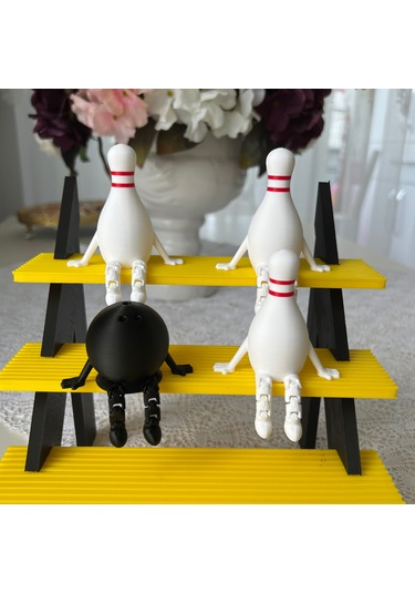 Bowling Labut & Topu Dekoratif Figür Seti Masa & Raf Süsü
