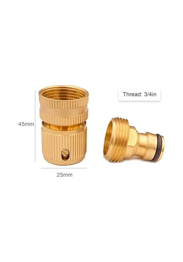 Pazly 3/4 Pirinç Hortum Bağlantısı - Su Geçirmez, Dayanıklı Bahçe Hortumu Diğer