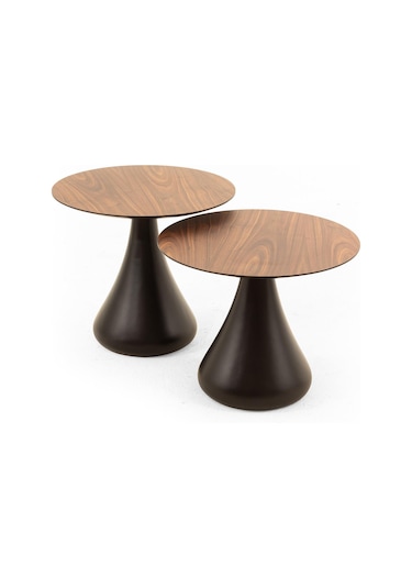 Mushroom Set Sehpa Mantar Sehpa Ceviz Rehome