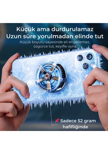 Polham Profesyonel 7000rpm Turbo Buz Tipi Manyetik Telefon Soğutucu Magsafe Uyumlu, Rbg Led Işıklı