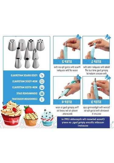 Bloomnest 73 Parça Profesyonel Kek Ve Cupcake Dekorasyon Seti - Pişirme Malzemeleri Pikap Standı Diğer
