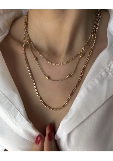 Işıltılı İşlemeli Çelik Zincir Kolye Kararmaz Xuping Vip Seri Ürün Rose 45 Cm Rose Gold