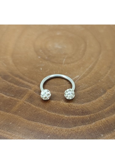 Aya Tasarım Çelik Kararmaz Şambala Halka Piercing