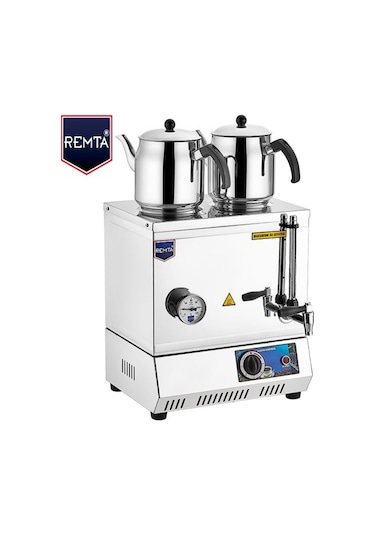 Remta 30 Model Çift Demlikli Elektrikli Çay Kazanı 23 Lt Pleytsiz