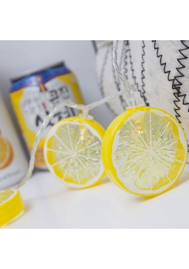 3m Limon Dilimi Usb Tak Romantik Led Dize Tatil Işık, 20 Led Genç Tarzı Sıcak Peri Dekoratif Lamba Noel, Düğün, Yatak Odası Sarı Diğer
