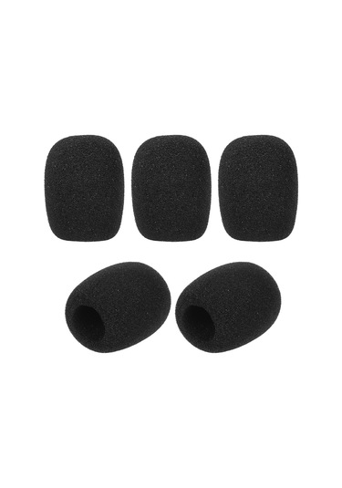 Youmex 5 Adet Siyah Mikrofon Köpük Koruması B Tipi - 40mm Yükseklik, 30mm Dış Çap, 15mm İç Çap - Ses Kalitesini Artırır, Ortam Gürültüsünü Azaltır