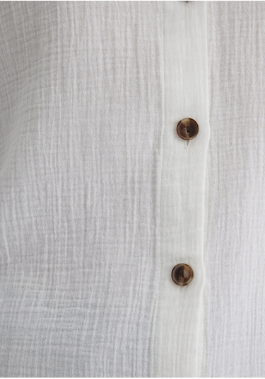 Mavi - Dokulu Beyaz Gömlek 1210758-70057 Beyaz