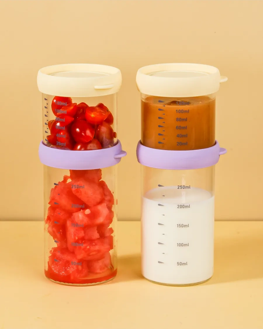 Eley 4 Parça Cam Saklama Kabı Seti 235964502 Açık Sarı