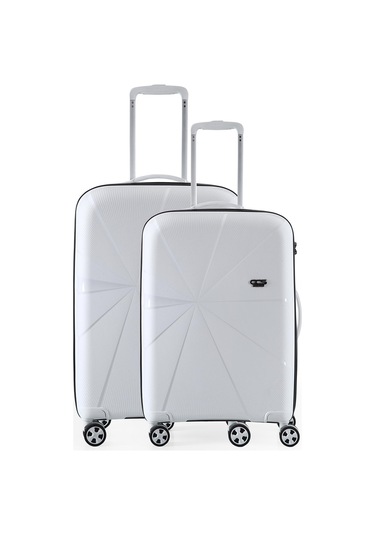Ççs 5264 Büyük Orta 2 Li Valiz Seti Beyaz