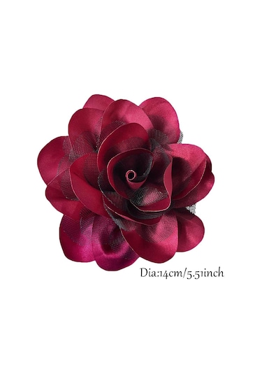 Kumaş El Yapımı Aksesuarlar Korsaj Takı Rozeti Aksesuarları Pin Broş Yeni Kumaş Sanat Yaka Iğnesi Kırmızı