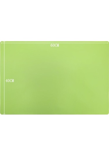 Açık Yeşil 60x40 Cm Silikon Masa Mat Kaymaz Kesme Tahtası Mat Yalıtımlı Mat Öğrenci Yemek Mat Büyük Placemat Çekmece Mat Açık Yeşil