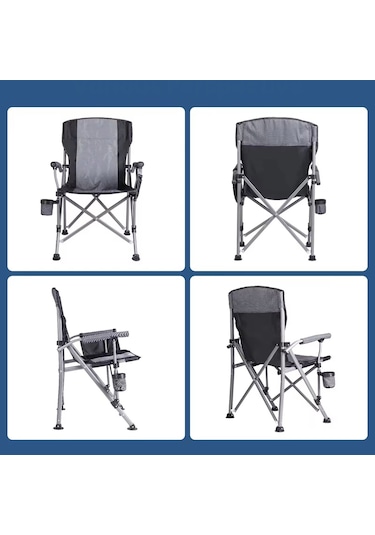 Efsane Kamp - Profesyonel Fold&go Katlanır Kamp Sandalyesi Gri Çok Renkli
