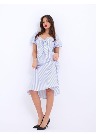 5948 Elbise-washington Çizgili Altın