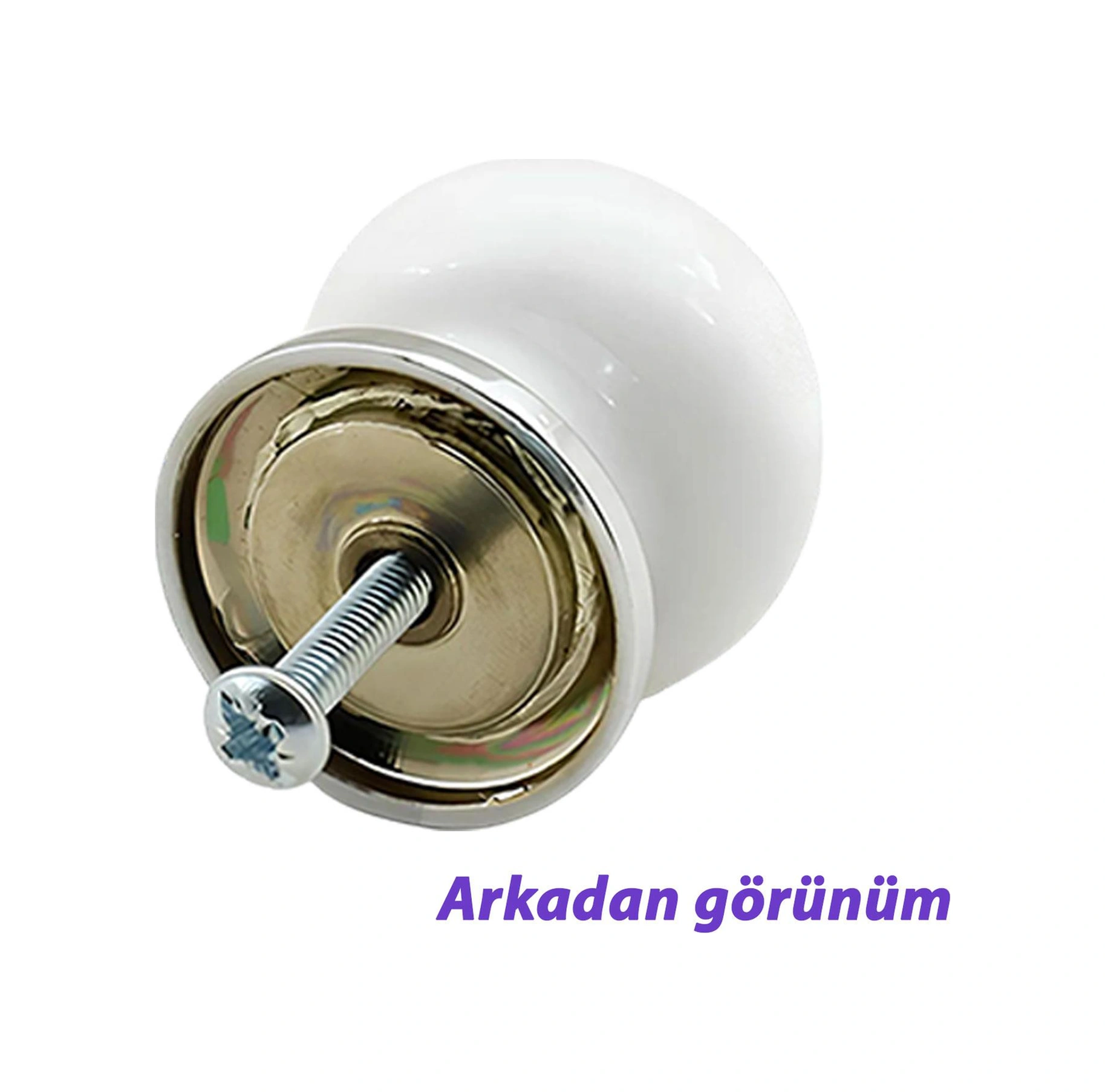 15 Adet Siyah Gül Desenli Beyaz Polimer Düğme Kulp Krom Tablalı Mobilya Mutfak Dolabı Çekmece Kulbu Kulpları