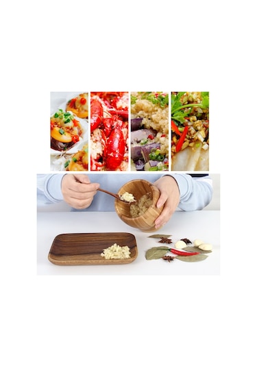 Kapaksız Mutfak Bambu Sarımsak Pounder Gıda Karıştırıcı