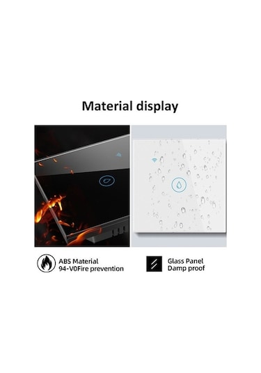 Fastbuy Wifi 20a Su Isıtıcı Anahtarı, Zamanlı Ve Sesli Kontrol, Siyah Ab Tak