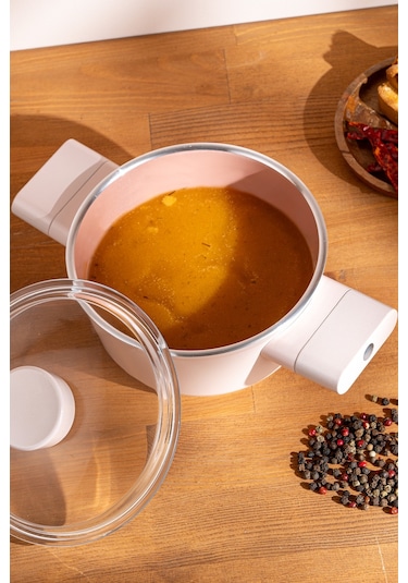 Emsan Swiss Crystal Derin Tencere- Pembe 16 CM