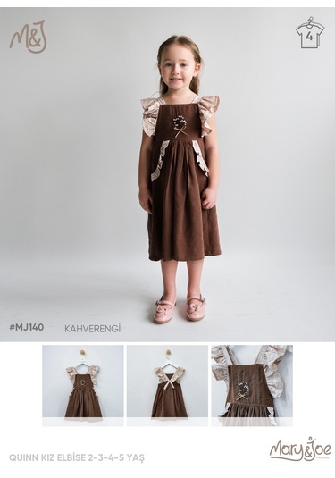 Babydoll Elbise Maryjoe Kahve Melanj