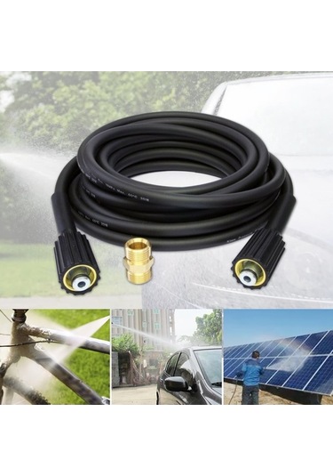 Pazly 10 Metre Yüksek Basınçlı Pvc Hortum, M22 Bağlantılı, 180 Bar