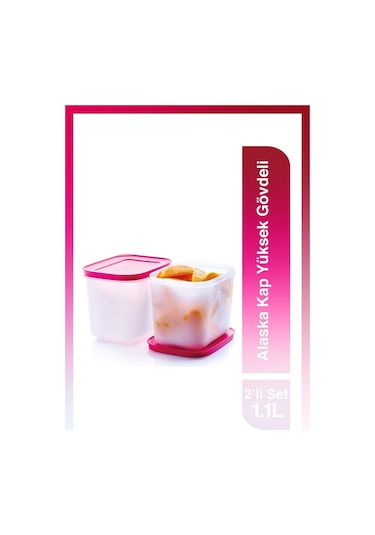 Tupperware Alaska Kap Yüksek Gövdeli 2'li Set 1.1L