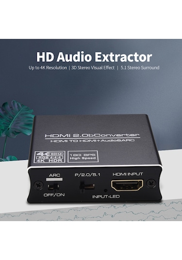 Yaozixa Nk-331m Hdmı 2.0 Ses Ayırıcı - 4k 60hz, Spdıf 5.1 Ve 3.5mm Çıkışlı, 2160p Desteği, Geniş Uyumlu Hd Ses Çıkarıcı