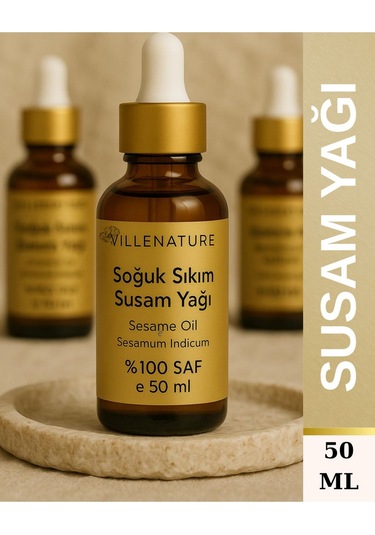 Villenature Soğuk Sıkım Susam Yağı Sesame Oil Sesamum Indicum 50 Ml