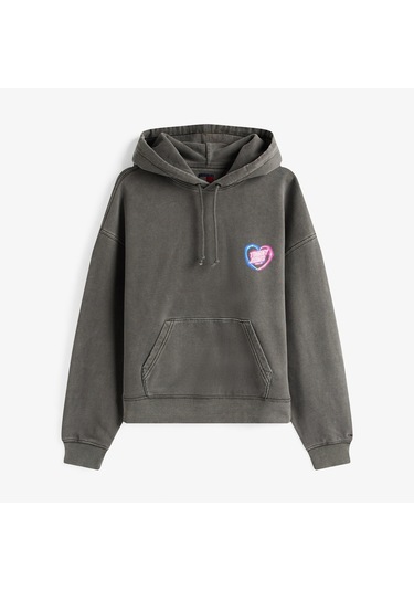 Tommy Hilfiger Boxy Kadın Gri Sweatshirt Dw0dw20945 Gri