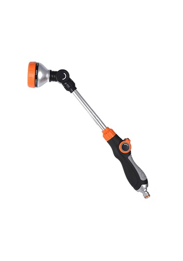 Tenfowee Turuncu Abs Evcil Sulama Ve Araba Yıkama Pistoli, 8 Su Deseni, Akış Ayarlı, Alüminyum Kısa Çubuklu