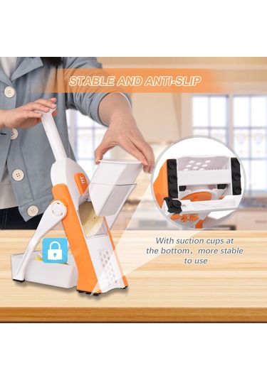 Güvenli Sebze Kesici Mutfak Için Ayarlanabilir Sebze Gri Gri