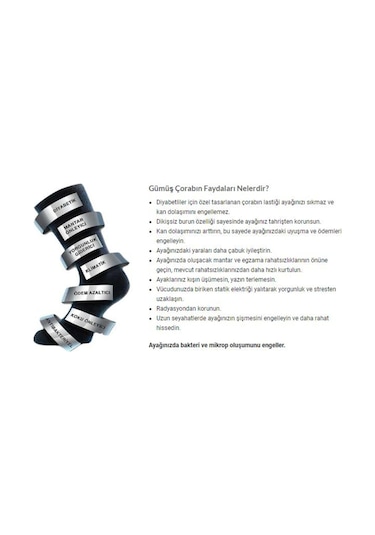 5 Çift Bonny Silver %13 Gümüş Çorap Normal Koruma