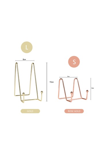 Teltree Dayanıklı Metal Kitaplık Ve Dekoratif Sergi Rafı - Altın Renk, Büyük Boy Altın