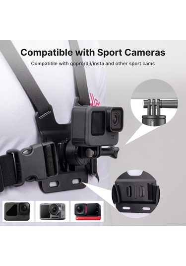 Wezone Ulanzi Hızlı Bağlantılı Manyetik Aksesuar - Djı, Insta360, Gopro Spor Kameraları İçin Evrensel Montaj Adaptörü Siyah