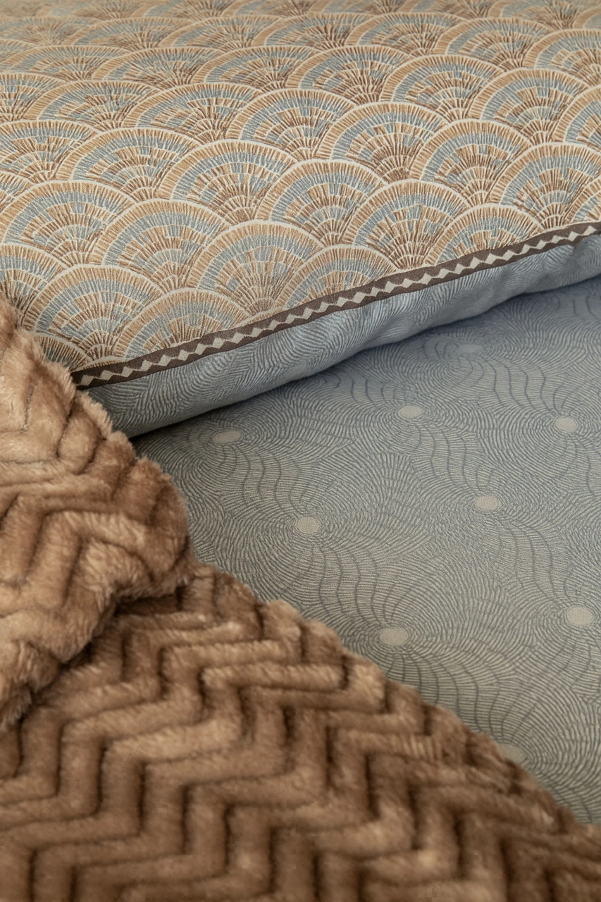 Everyday Yatak Örtülü Nevresim Takımı Çift Kişilik Vento Mavi