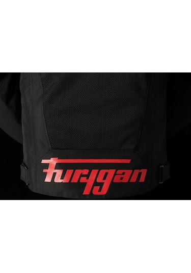 Furygan Atom Vented Evo Erkek Yazlık Ceket Siyah Kırmızı M