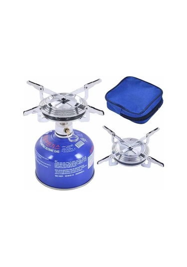 Zilinn Rüzgar Geçirmez Kamp Gaz Sobası Taşınabilir Katlanabilir Sırt Çantası Elektronik Soba Kafası Açık Hava Yemek Pişirme Piknik Yürüyüş Dağcılık Kamp Gümüş