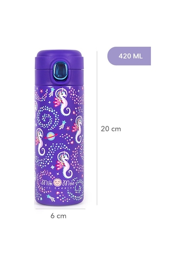 Milk&moo Çelik Çocuk Matarası Ayris 420 Ml Mor