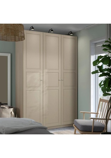 Ikea Gri Geniş Kapaklı Gardırop 150x58x236 Cm