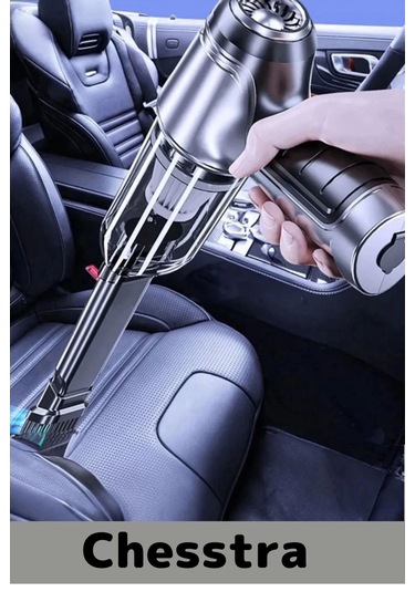 7 Başlıklı Şarjlı Kablosuz 2 Fonksiyonlu 4000 Mah Vakumlu El Süpürgesi Üflemeli Araç Oto Süpürgesi